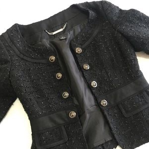White House Black Market Black Tweed Jacket